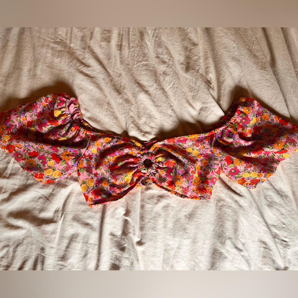 ✨Wild Fable Floral Crop Top - Pink and Orange